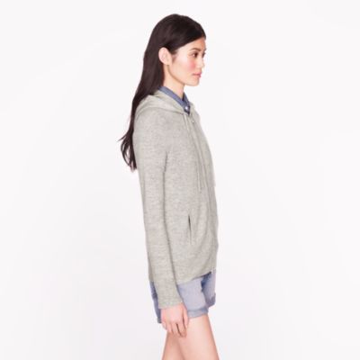 Collection cashmere zip-front hoodie
