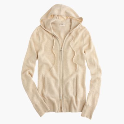 Collection cashmere zip-front hoodie
