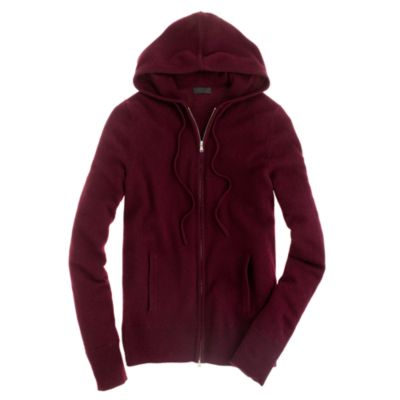 Collection cashmere zip-front hoodie