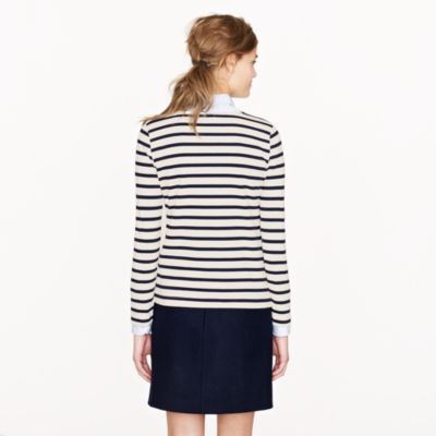 Diagonal long-sleeve sailor top