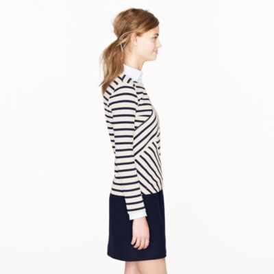 Diagonal long-sleeve sailor top