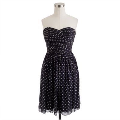 Arabelle dress in polka-dot silk chiffon