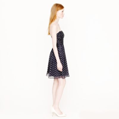 Arabelle dress in polka-dot silk chiffon