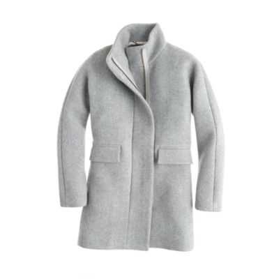 Stadium-cloth cocoon coat