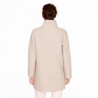 Stadium-cloth cocoon coat