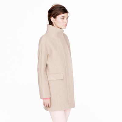 Stadium-cloth cocoon coat