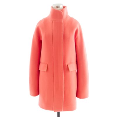 Stadium-cloth cocoon coat