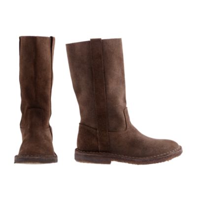 Girls' suede midheight riding boots