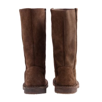 Girls' suede midheight riding boots