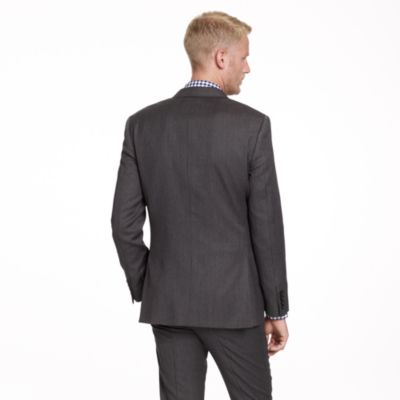 Ludlow suit jacket with double vent in herringbone Italian wool