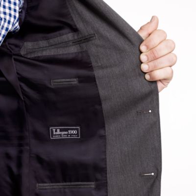 Ludlow suit jacket with double vent in herringbone Italian wool