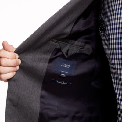 Ludlow suit jacket with double vent in herringbone Italian wool