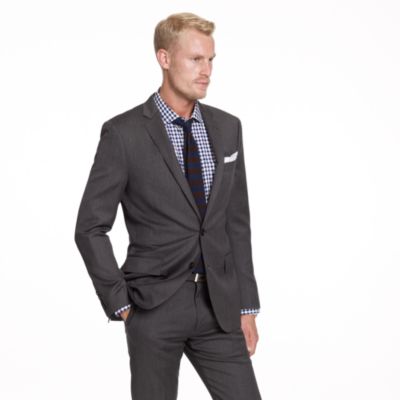 Ludlow suit jacket with double vent in herringbone Italian wool