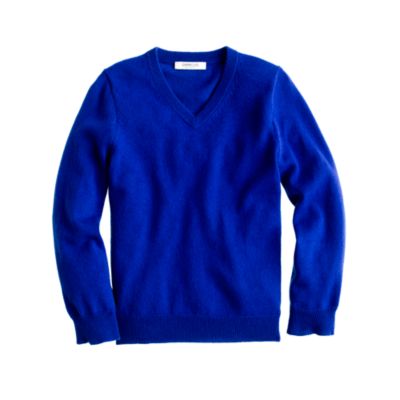 Kids' collection cashmere V-neck sweater