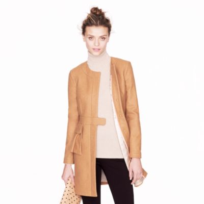 Wool-cashmere peplum coat