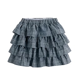 Girls' chambray cupcake skirt