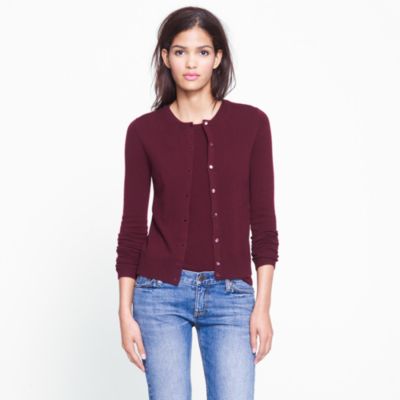 Cashmere crewneck cardigan