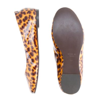 Girls' patent tortoise ballet flats