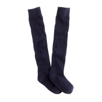 Girls' rib-knit over-the-knee socks