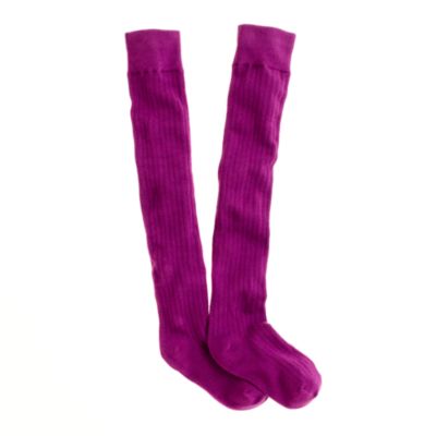 Girls' rib-knit over-the-knee socks