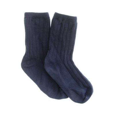 Boys' solid cotton socks