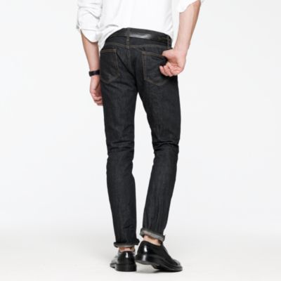 484 jean in black resin crinkle wash