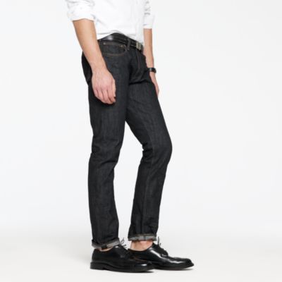 484 jean in black resin crinkle wash