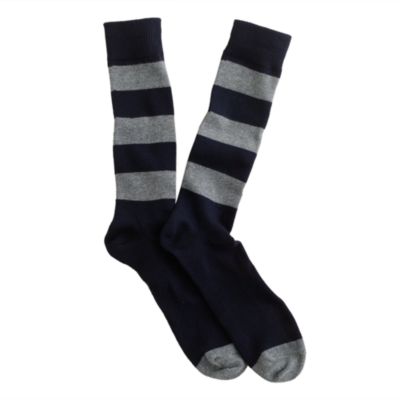 Rugby-stripe socks