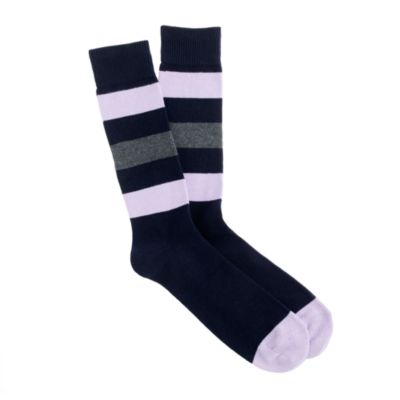 Rugby-stripe socks