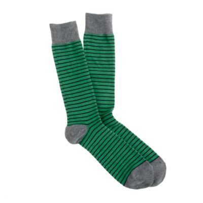 Tipped microstripe socks