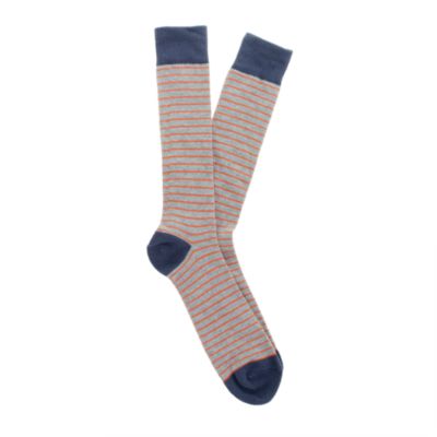 Tipped microstripe socks