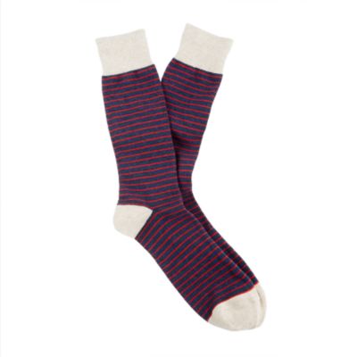 Tipped microstripe socks