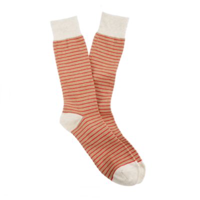 Tipped microstripe socks