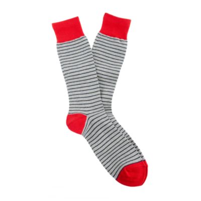 Tipped microstripe socks