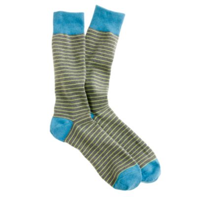 Tipped microstripe socks