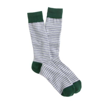 Tipped microstripe socks
