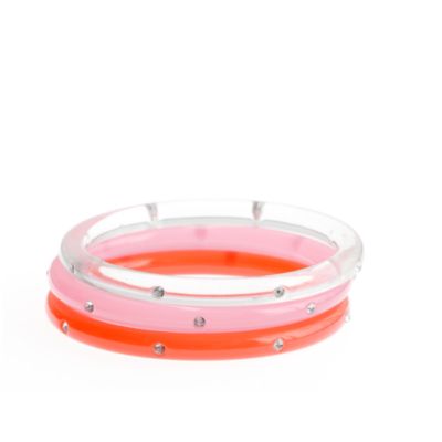 Girls' diamond bangle three-pack