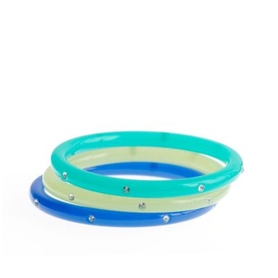 Girls' diamond bangle three-pack