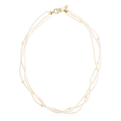 Girls' triple-strand pearl necklace
