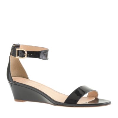 Lillian patent low wedges