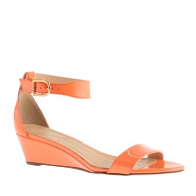 Lillian patent low wedges