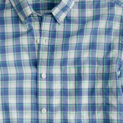 Tall Secret Wash shirt in sea glass check