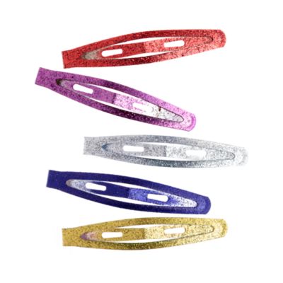Girls' glitter metal hair clips