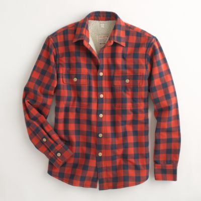 Factory sherpa-lined flannel jacket