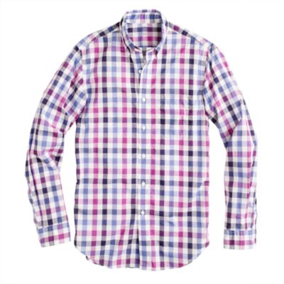 Secret Wash shirt in purple check