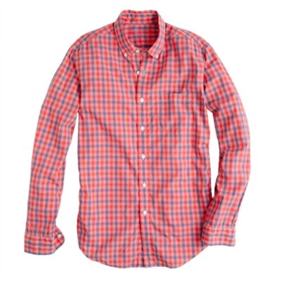 Secret Wash shirt in milan red plaid