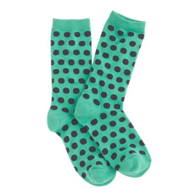 Large dot trouser socks