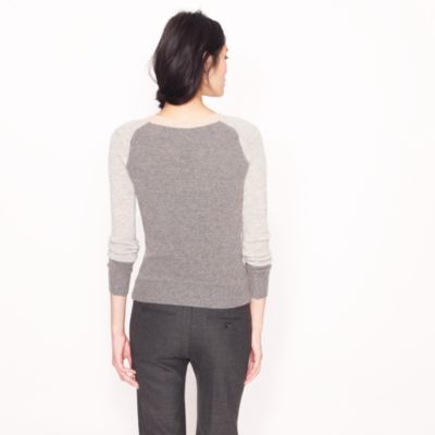 Collection cashmere waffle colorblock sweater