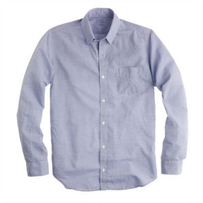 Lightweight chambray shirt in deep sea stripe