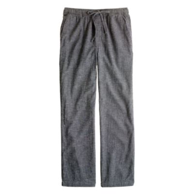 Flannel sleep pant in asphalt microgingham